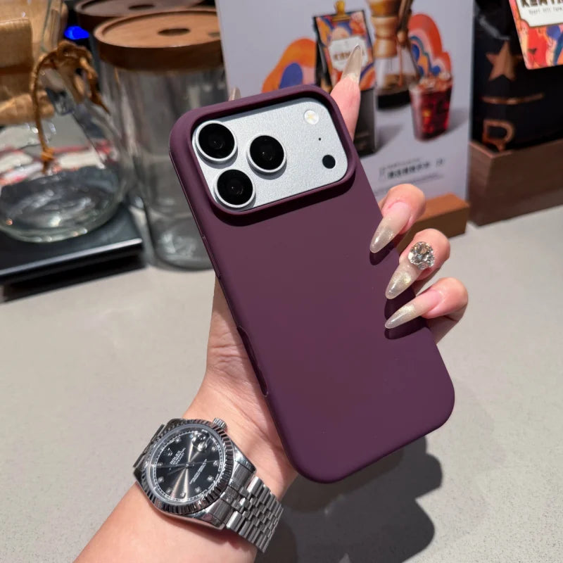 Liquid Silicone Magnetic Phone Case For 18 17 16 15 14 13 Pro Max Plus Built‑in MagSafe Microfiber Lining Soft Cover Case