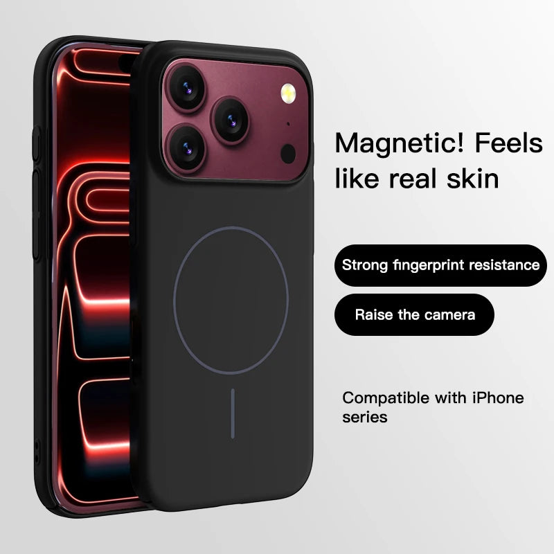 For Magsafe Wireless Charging Skin Matte PC Magnetic Case For Apple iPhone 18 Pro Max iPhone18ProMax 5G Slim Hard Back Cover