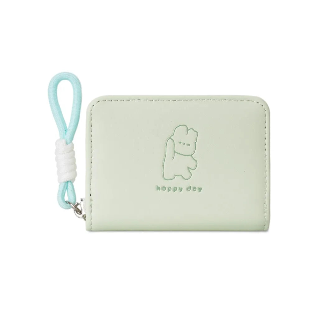New Cartoon Women Wallet Bear Rabbit Cat Pu Leather Coin Purse Short Wallet
