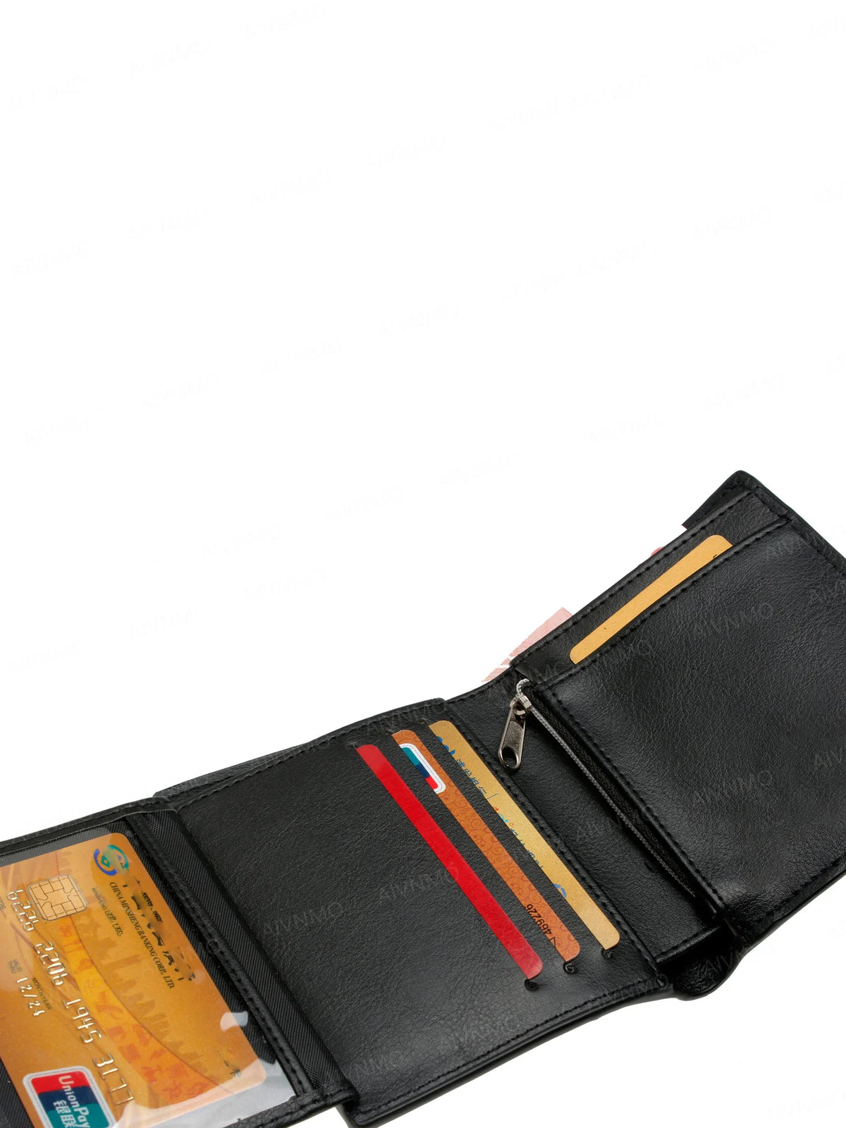 Gothic Witch Tarot Sword 3 Pattern Embroidered Wallet Fashionable Double-Fold ID Card Holder with Zipper Coin Pocket