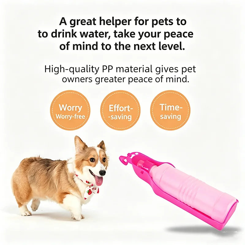 Portable Travel Dog Water Bottle Outdoor Walking Pet Drinking Cup Leakproof Water Feeder For Dogs And Cats Pet Feeding Supplies