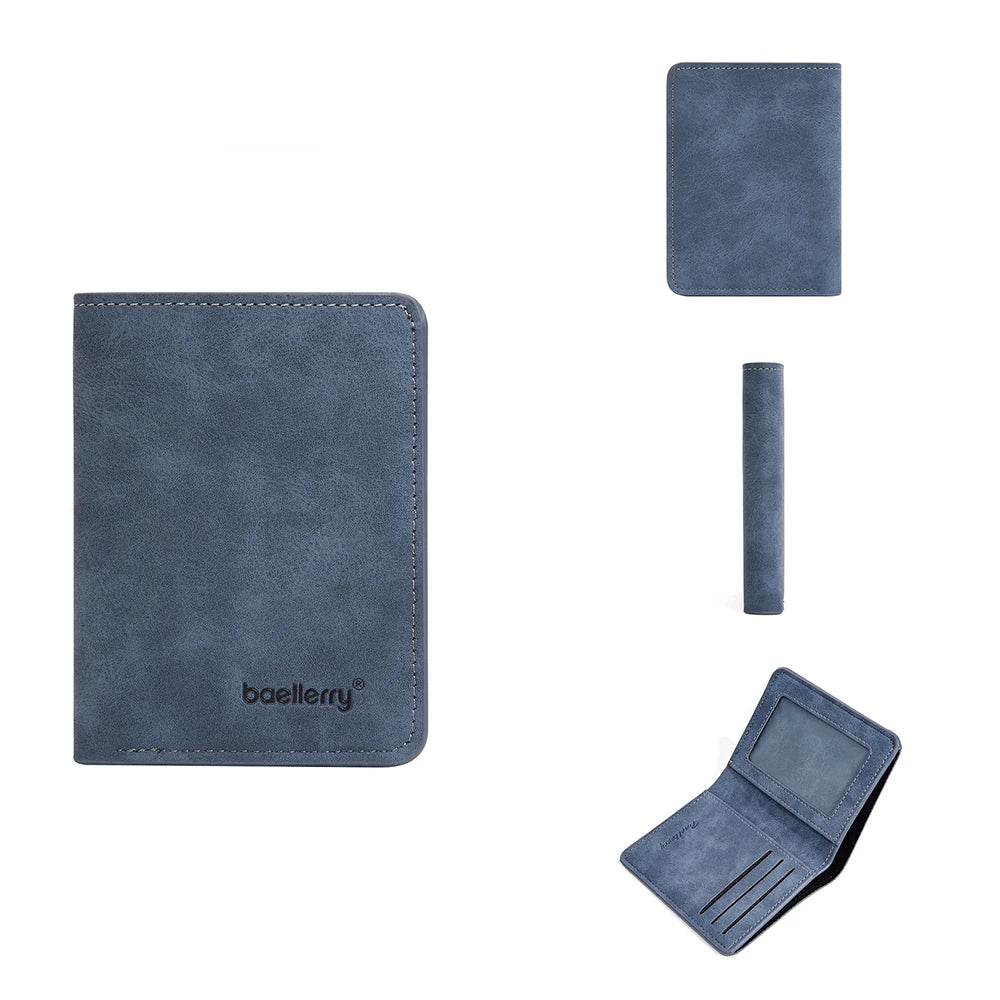 Baellerry Wallet for Men PU Leather Front Pocket Minimalist Money Clip Travel Essentials