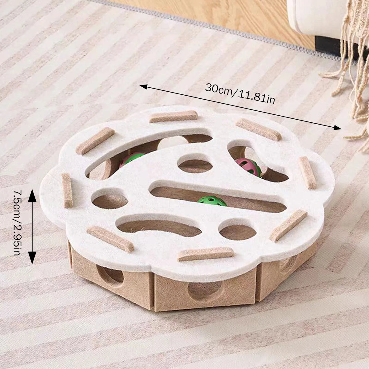 Cat Puzzle Toy Felt Puzzle Box Cat Exercise Toy With Ball Indoor Sports Entertainment Training Cat Toys For Indoor Cats