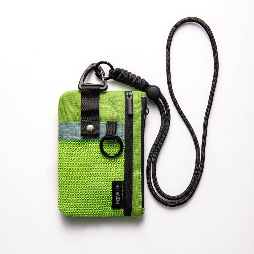 Minimalist RFID Blocking Small Wallet with ID Window,WaterResistant Zip Id Case Wallet with Lanyard Keychain for Cards,Cash
