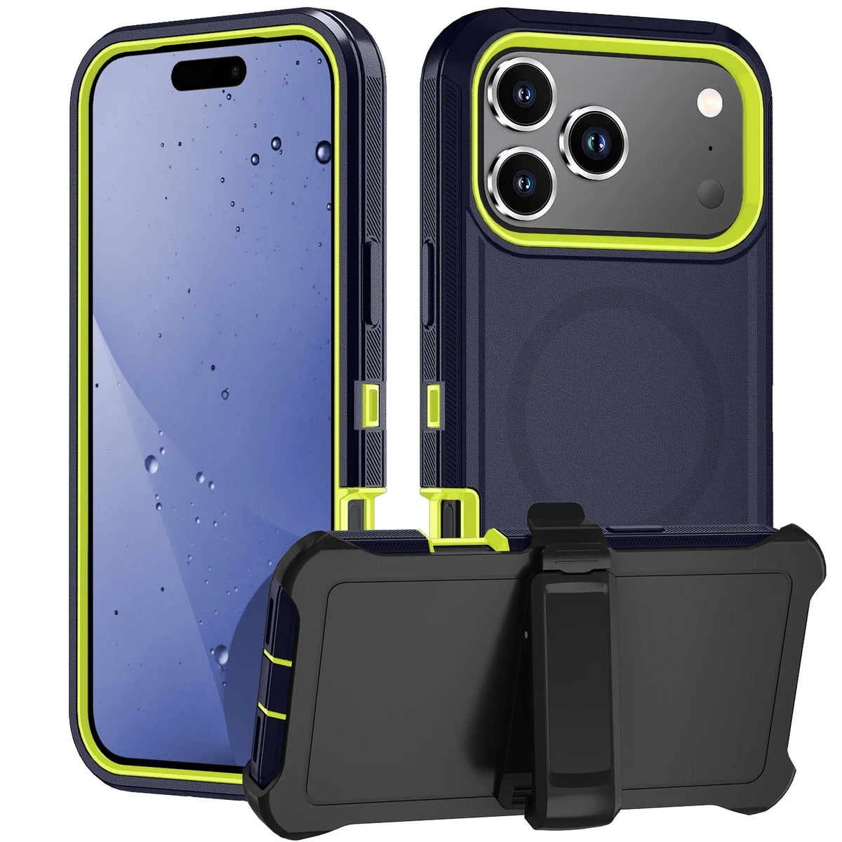 Military Grade OTT Armor Box Defender with Clip Case for IPhone 18 Pro Max 17 16 15 14 Pro for Magsafe Magnetic Anti-drop Cover