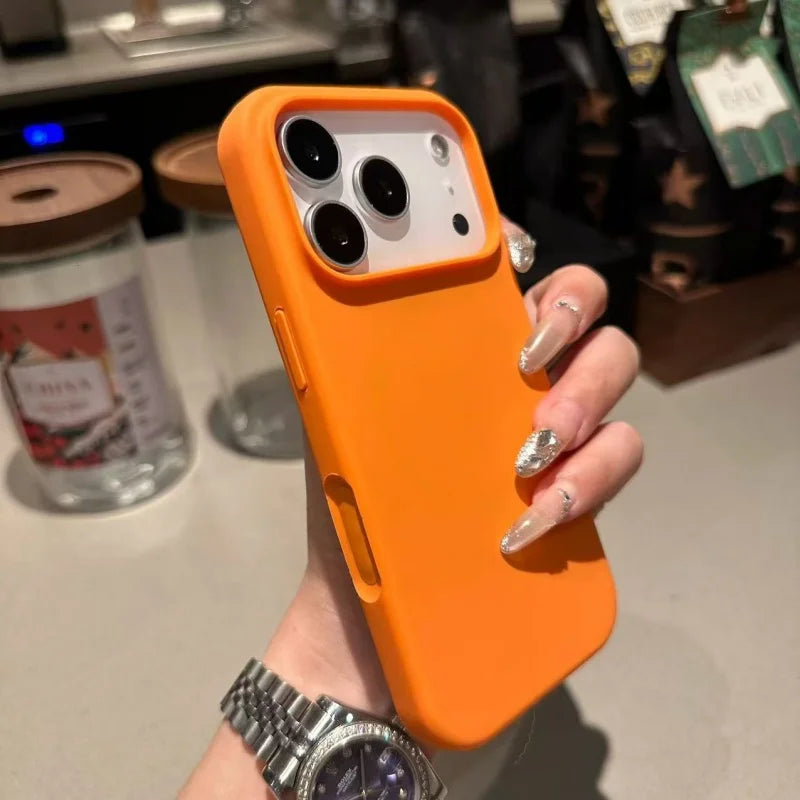 Liquid Silicone Magnetic Phone Case For 18 17 16 15 14 13 Pro Max Plus Built‑in MagSafe Microfiber Lining Soft Cover Case