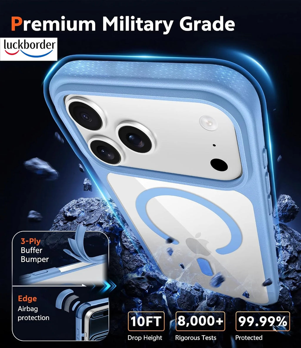 With Screen Protector Acrylic Shell Magnetic Transparent Phone Case For IPhone 18 17 Pro Max,Rugged Drop Protection Cell Cover