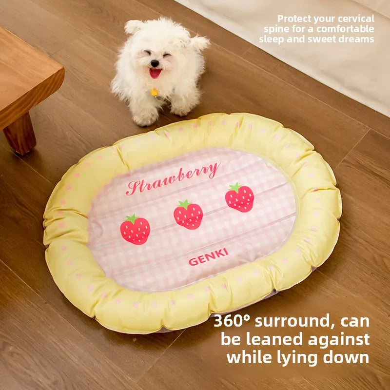 Butterfly Strawberry Sweetheart Cooling Nest for Cats and Dogs, Summer  Refreshing,  Durable Sleeping Nest, Pet Supplies