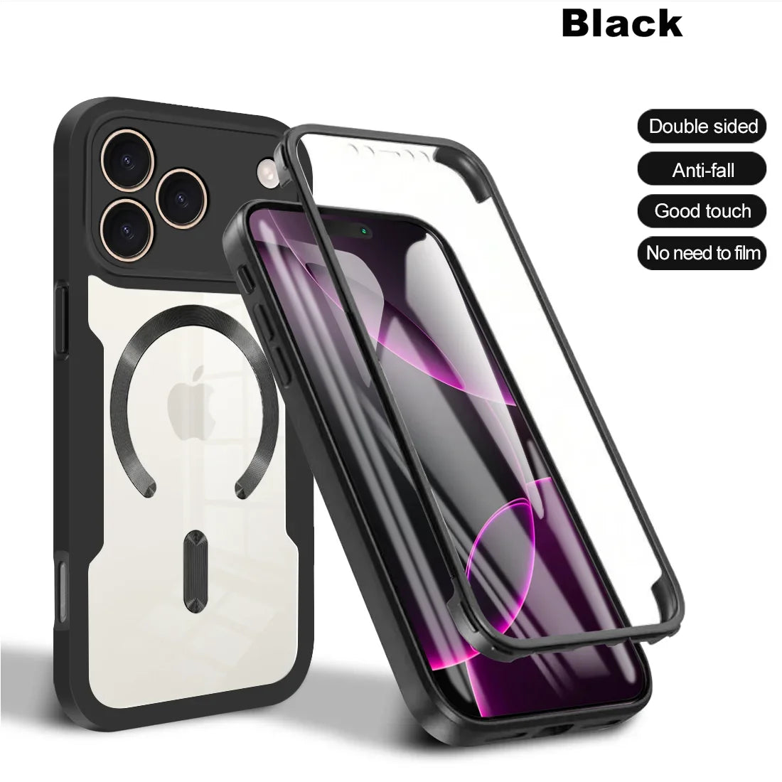 Full Body Protection Case For Apple iPhone 18 17 Pro Max Protective Cover With Screen Protector For Magsafe Wireless Charing
