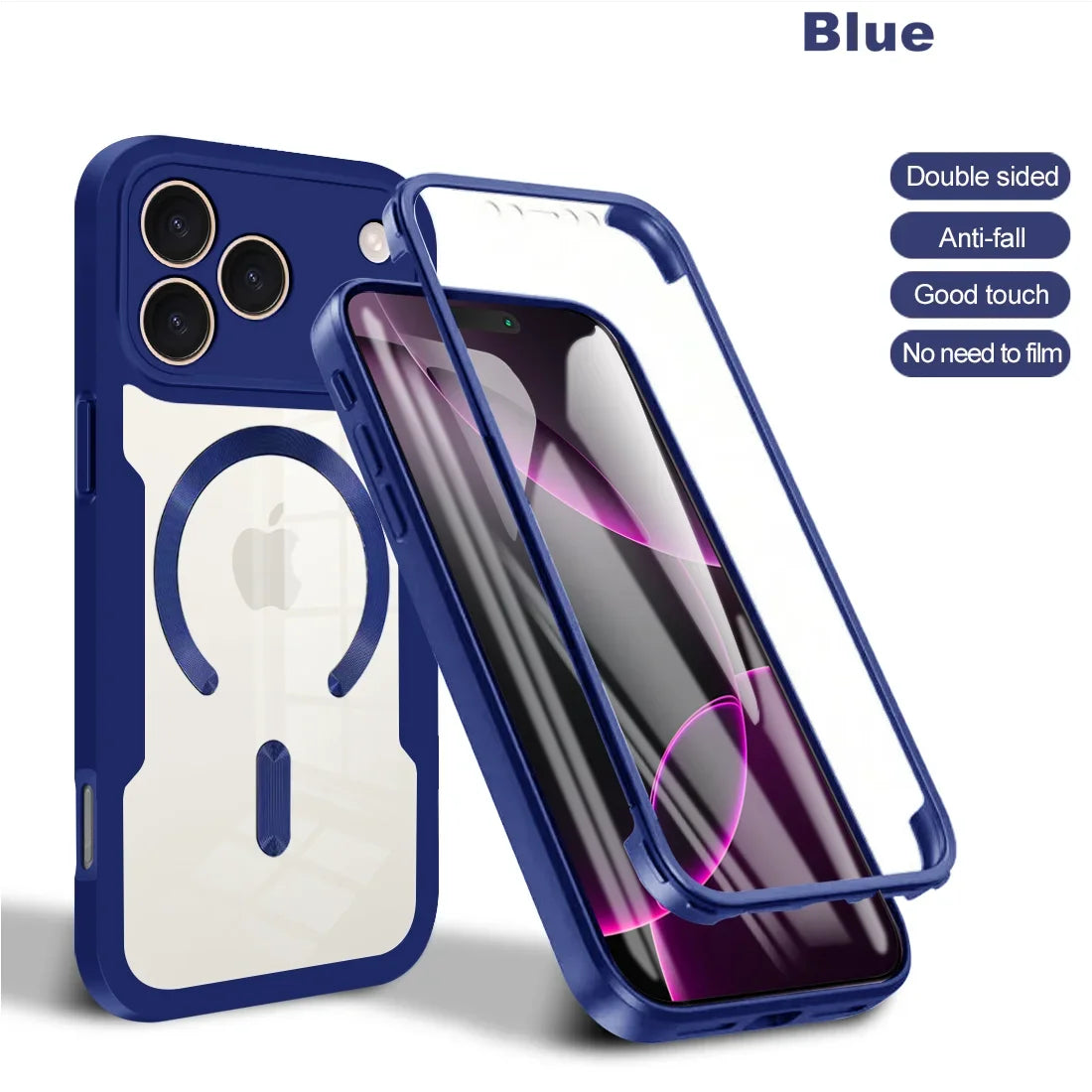 Full Body Protection Case For Apple iPhone 18 17 Pro Max Protective Cover With Screen Protector For Magsafe Wireless Charing