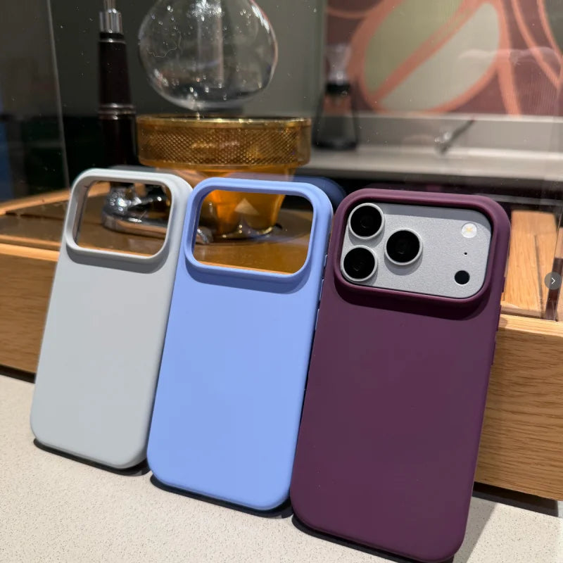 Liquid Silicone Magnetic Phone Case For 18 17 16 15 14 13 Pro Max Plus Built‑in MagSafe Microfiber Lining Soft Cover Case
