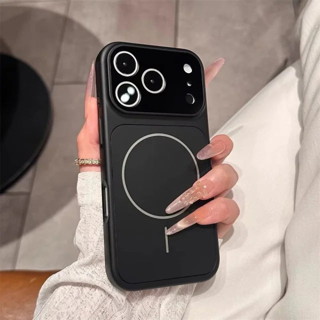 For iPhone 18 Pro Max Luxury Magsafe Magnetic Hard PC Frame Phone Case For iPhone 17 16 15 14 13 Lens Protective Matte Cover