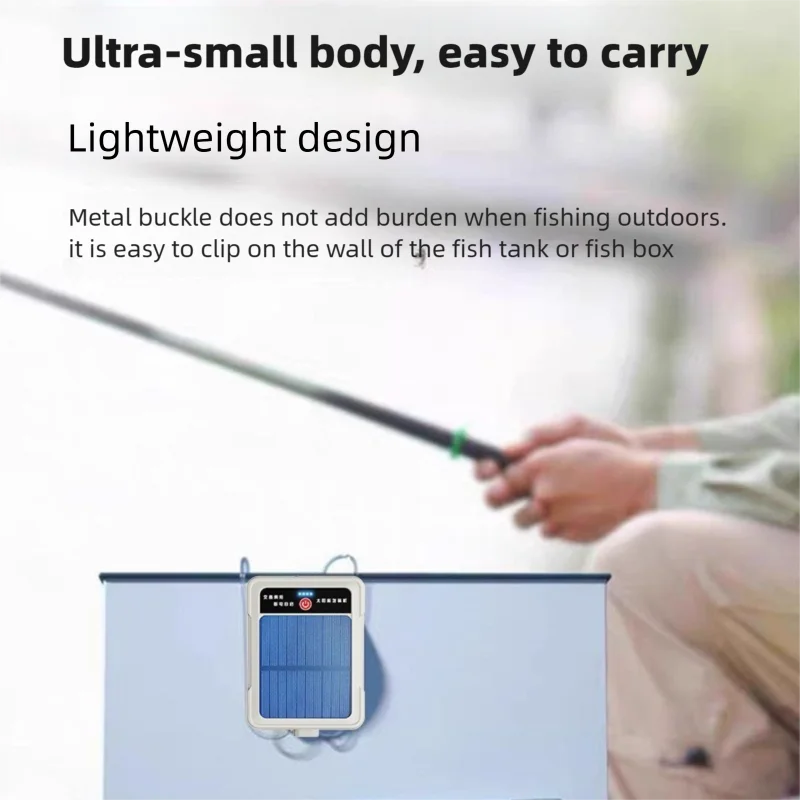 Solar Charging Outdoor Fishing Oxygen Pump Aquarium Aerator Household Silent Fish Tank Aerator Large Air Volume