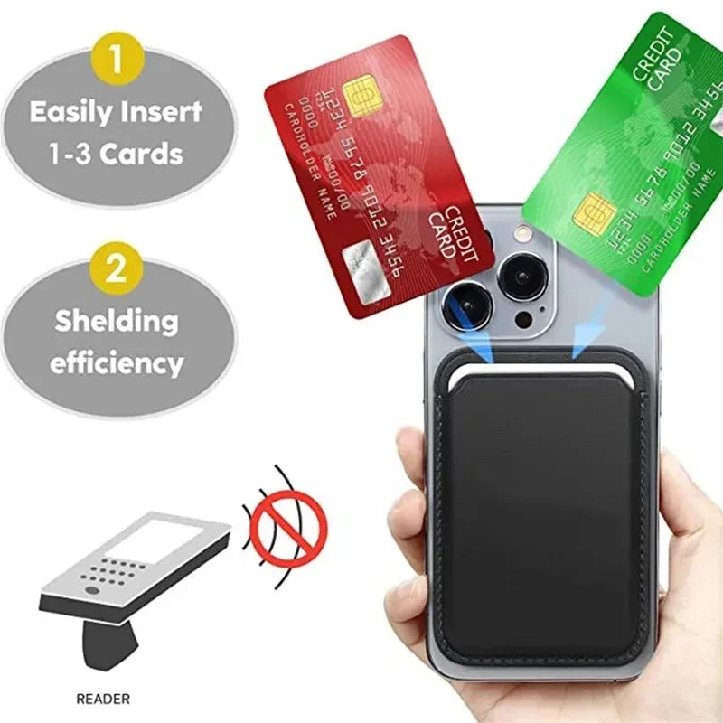 Phone Magnet Leather  Card Wallet Phone Case For iPhone 17 16 16e 15 14 13 12 11 18 Pro Max Plus Magsafe Magnetic Card Holder