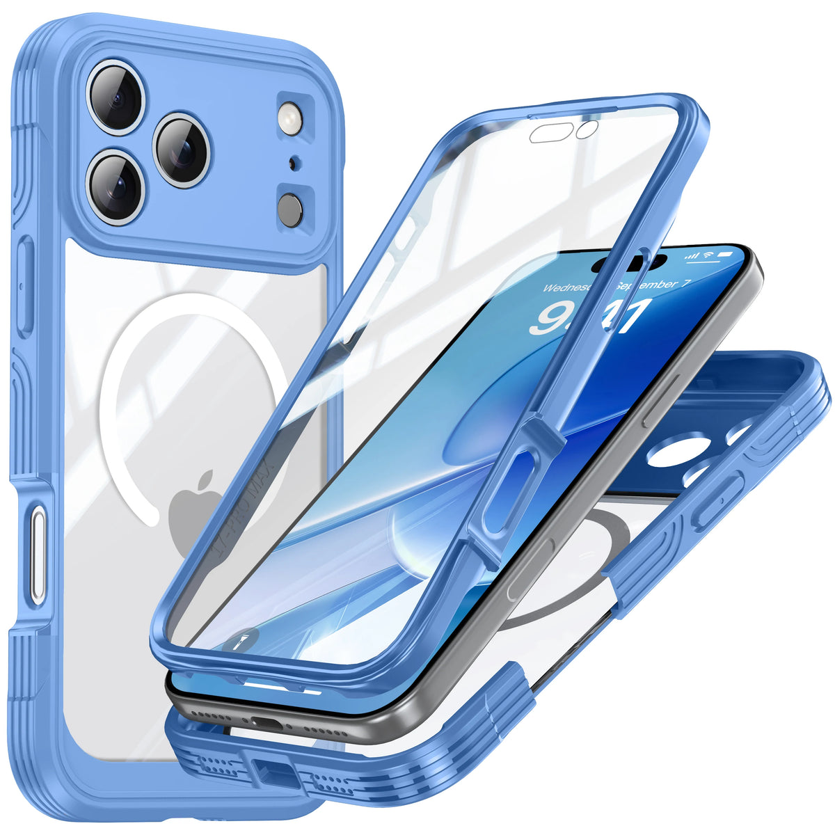 Shockproof Magnetic Case for iPhone 18 17 Pro Max 17 Pro Air 18 Pro Dropproof 360 Protective Anti-Collision Cover Screen Protect
