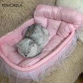 KEMORELA Gauze-edged Cat Princess Sofa Bed Washable and Removable - Universal Pet Mat for All Seasons Suitable for Cats and Dogs