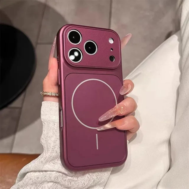 For iPhone 18 Pro Max Luxury Magsafe Magnetic Hard PC Frame Phone Case For iPhone 17 16 15 14 13 Lens Protective Matte Cover