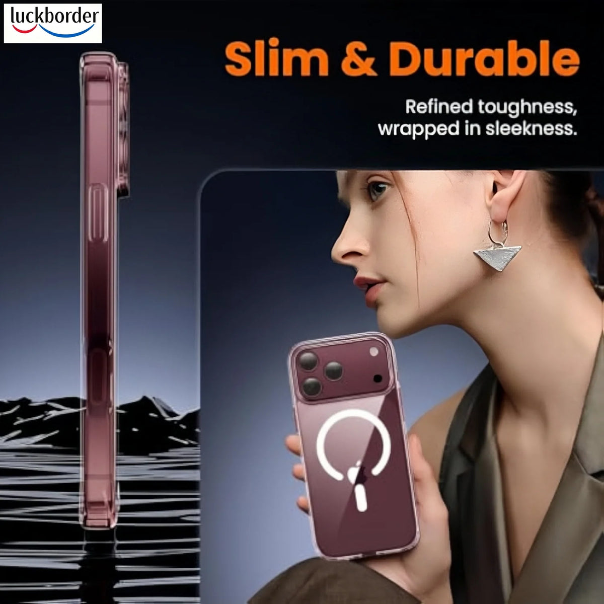 Clear Magnetic For iPhone 18 17 Pro Max Phone Case with Screen Protector,  Camera Protector , Shockproof  Cover -Transparent