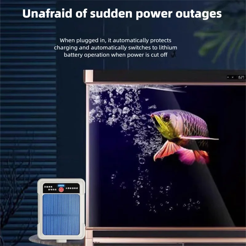 Solar Charging Outdoor Fishing Oxygen Pump Aquarium Aerator Household Silent Fish Tank Aerator Large Air Volume