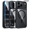 With Screen Protector Acrylic Magnetic Transparent Phone Case For iPhone 18 17 Pro Max,Slim Drop Protection Protective Cell Case