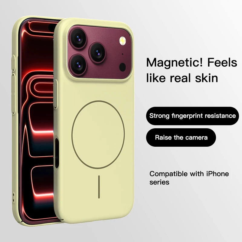 For Magsafe Wireless Charging Skin Matte PC Magnetic Case For Apple iPhone 18 Pro Max iPhone18ProMax 5G Slim Hard Back Cover