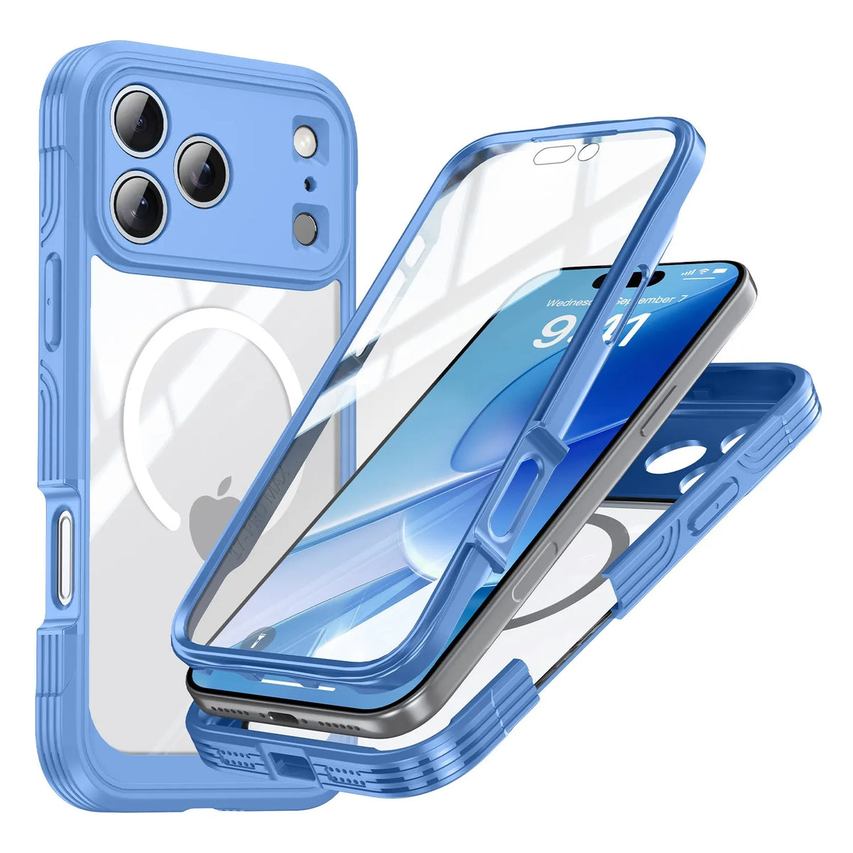 Shockproof Magnetic Case for iPhone 18 17 Pro Max 17 Pro Air 18 Pro Dropproof 360 Protective Anti-Collision Cover Screen Protect