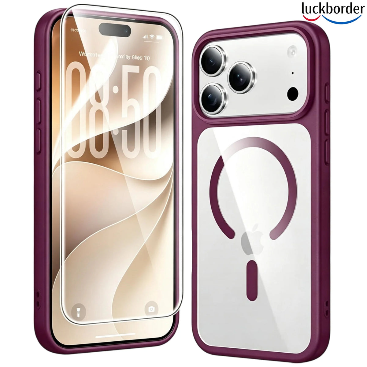 With Screen Protector Acrylic Shell Magnetic Transparent Phone Case For IPhone 18 17 Pro Max,Rugged Drop Protection Cell Cover