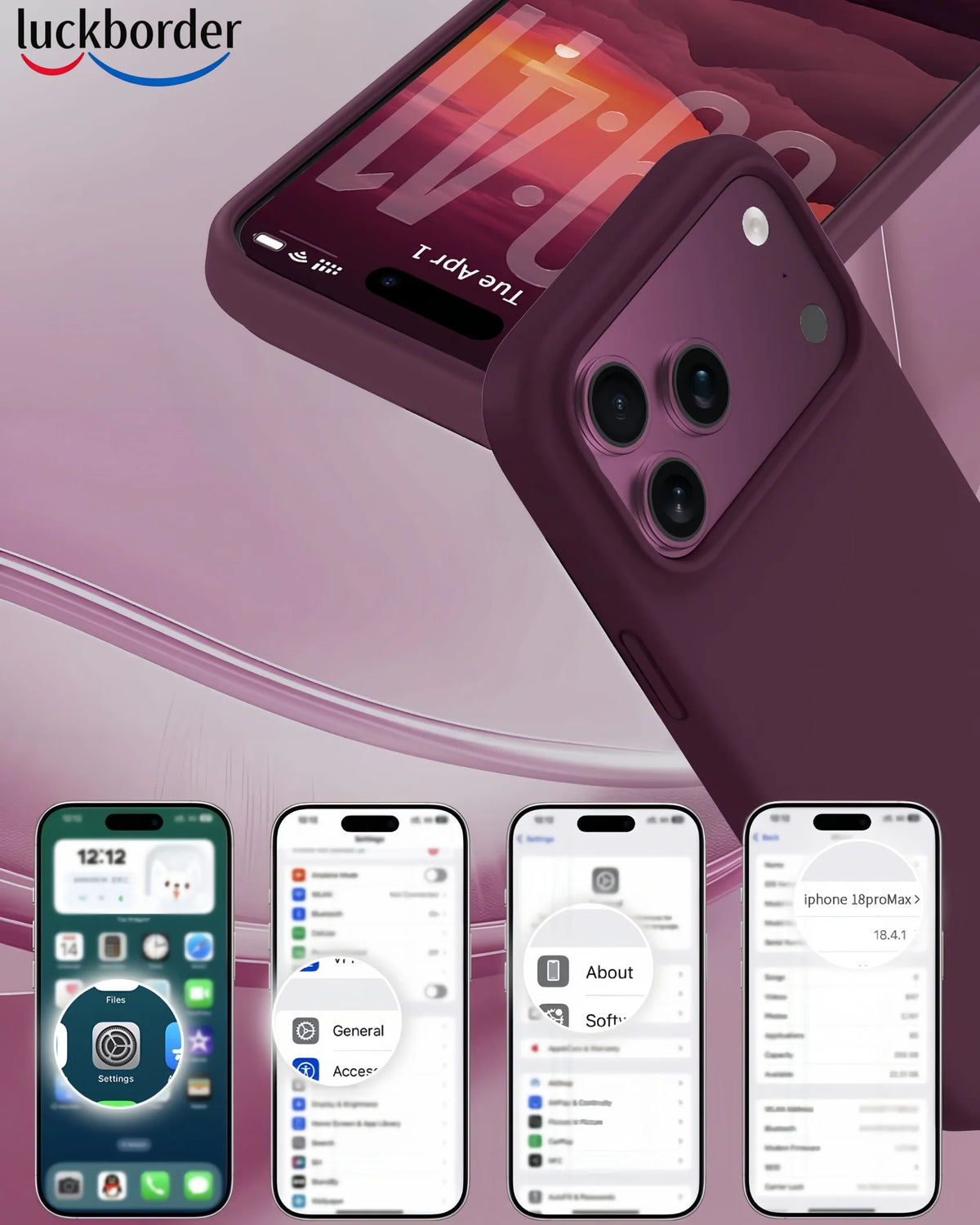 For iPhone 17 18 Pro Max Case,Liquid Silicone 3-in-1,Shockproof Case,Microfiber Lining, Includes Screen & Lens Protectors