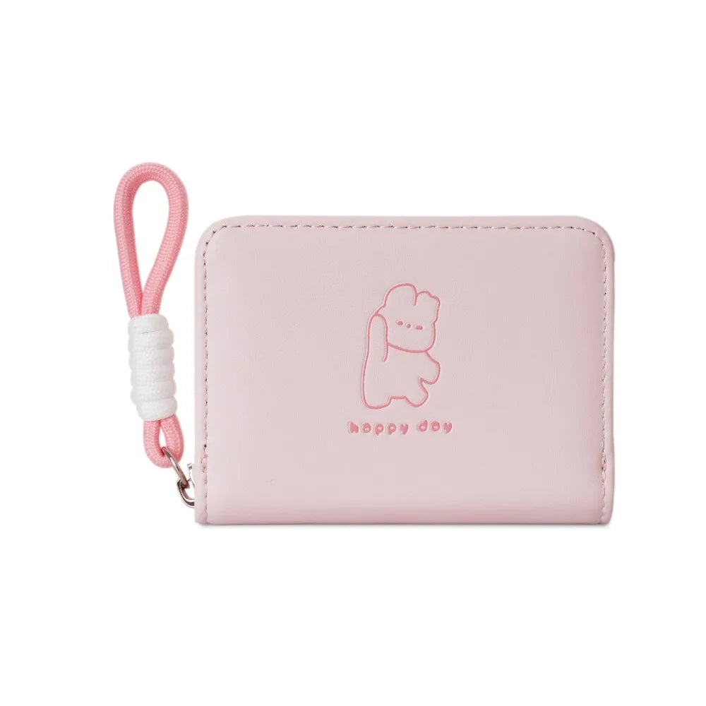 New Cartoon Women Wallet Bear Rabbit Cat Pu Leather Coin Purse Short Wallet