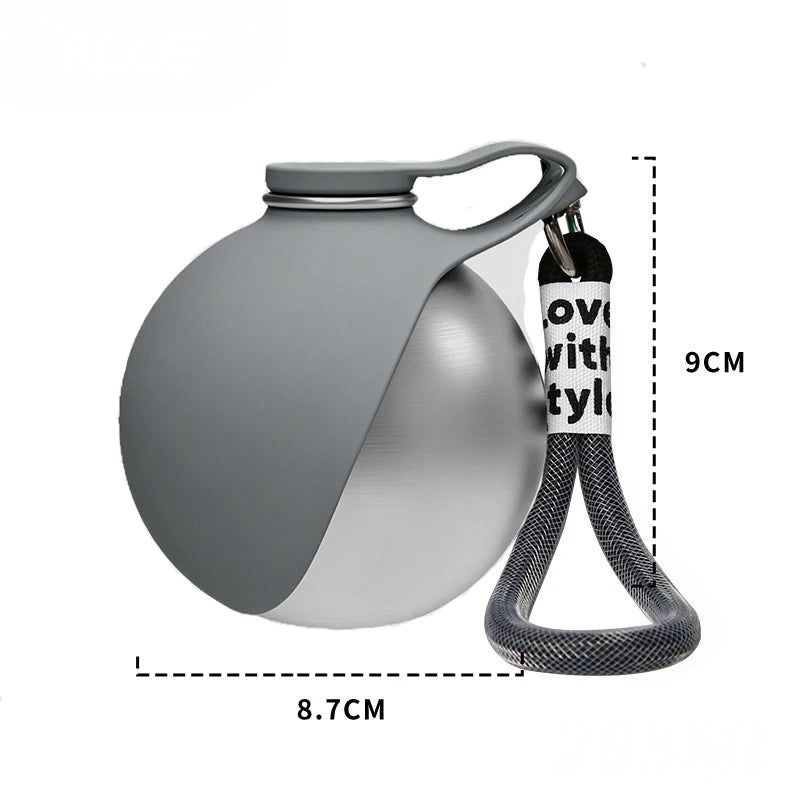 Dog Water Bottle with Bowl for Cat 304 Stainless Steel Portable Outdoor Pet Stainless Steel Water Cup Safe Food-Grade Silicone