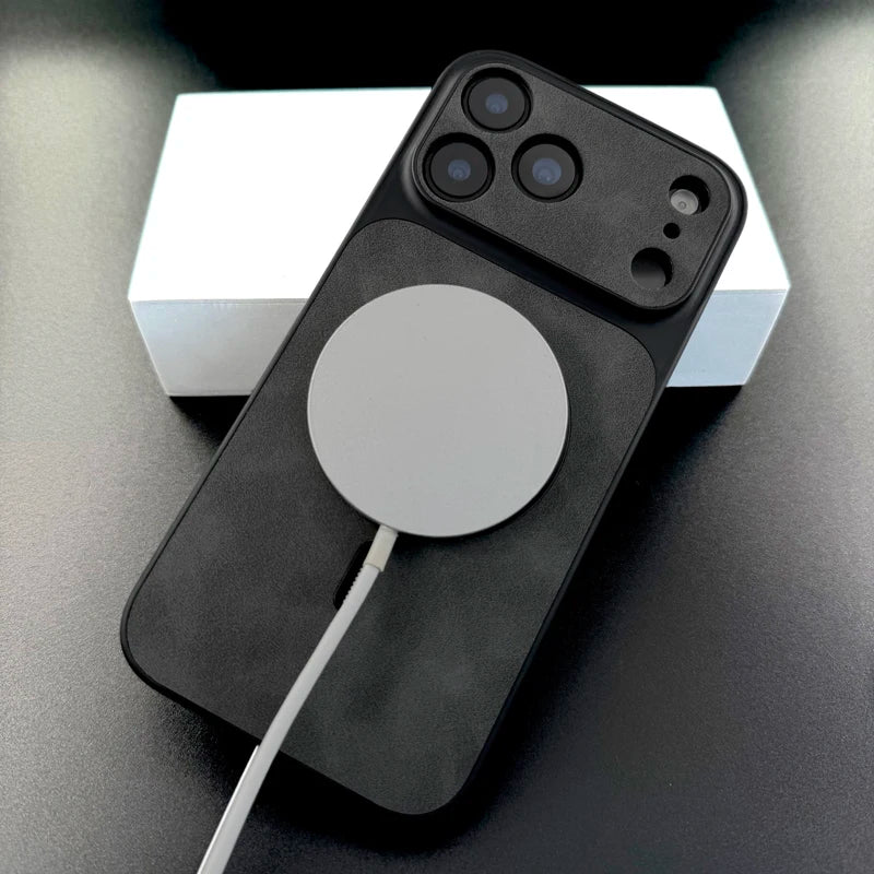 Luxury Retra Faux Leather Case For iPhone 18 17 16 15 14 13 Pro Max 17Pro 16Pro 15Pro 14Pro for Magsafe Wireless Charge Cover