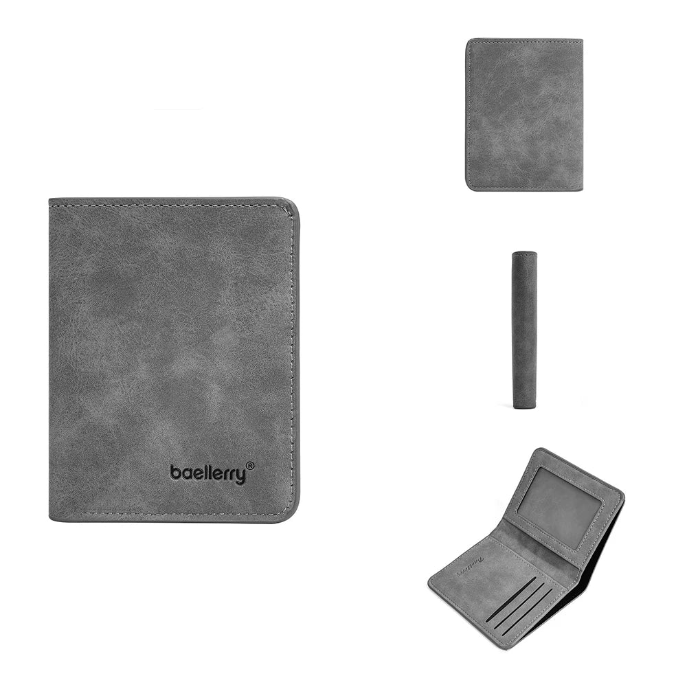 Baellerry Wallet for Men PU Leather Front Pocket Minimalist Money Clip Travel Essentials