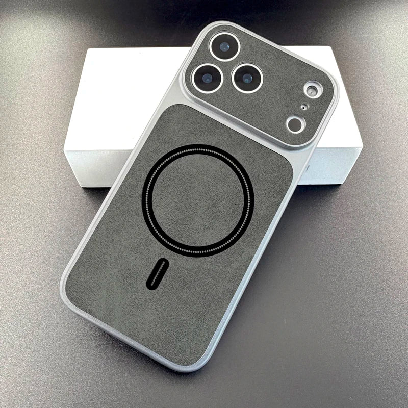 Luxury Retra Faux Leather Case For iPhone 18 17 16 15 14 13 Pro Max 17Pro 16Pro 15Pro 14Pro for Magsafe Wireless Charge Cover