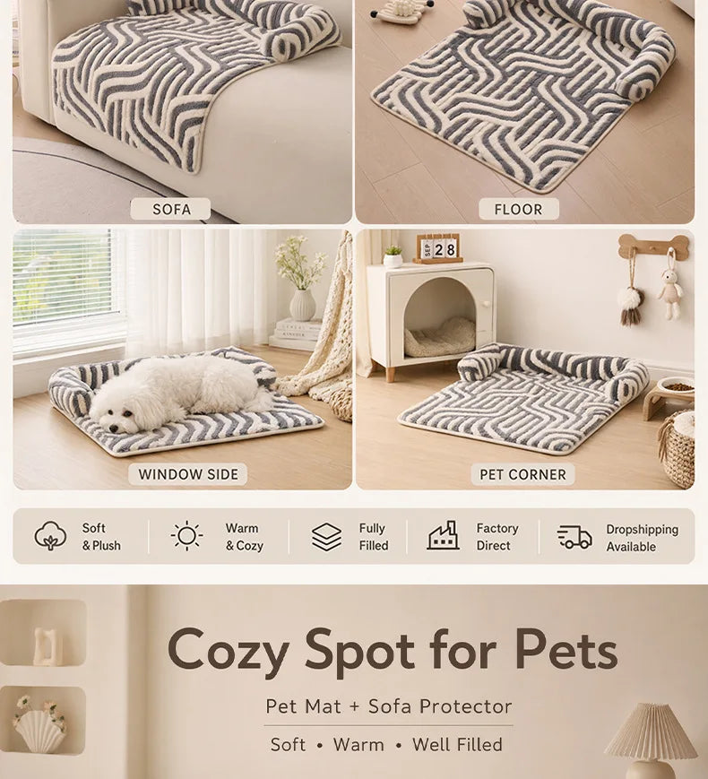Scratch Resistant Pet Sofa Cover Washable Non-Slip Couch Protector for Dogs Cats Furniture
