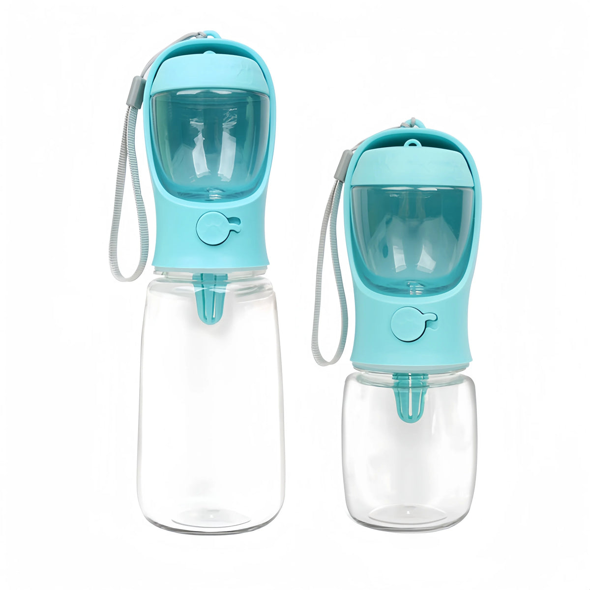 2-in-1 Portable Pet Water Bottle with Food Storage Container, Travel Water & Feeder Bowl for Dogs Cats Puppy Outdoor Walking