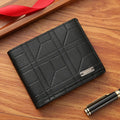 Leather Men's Wallets Slim Bifold Wallet for Men Business Casual Man Short Thin Minimalist Multi Card Holder Purse Money Clip