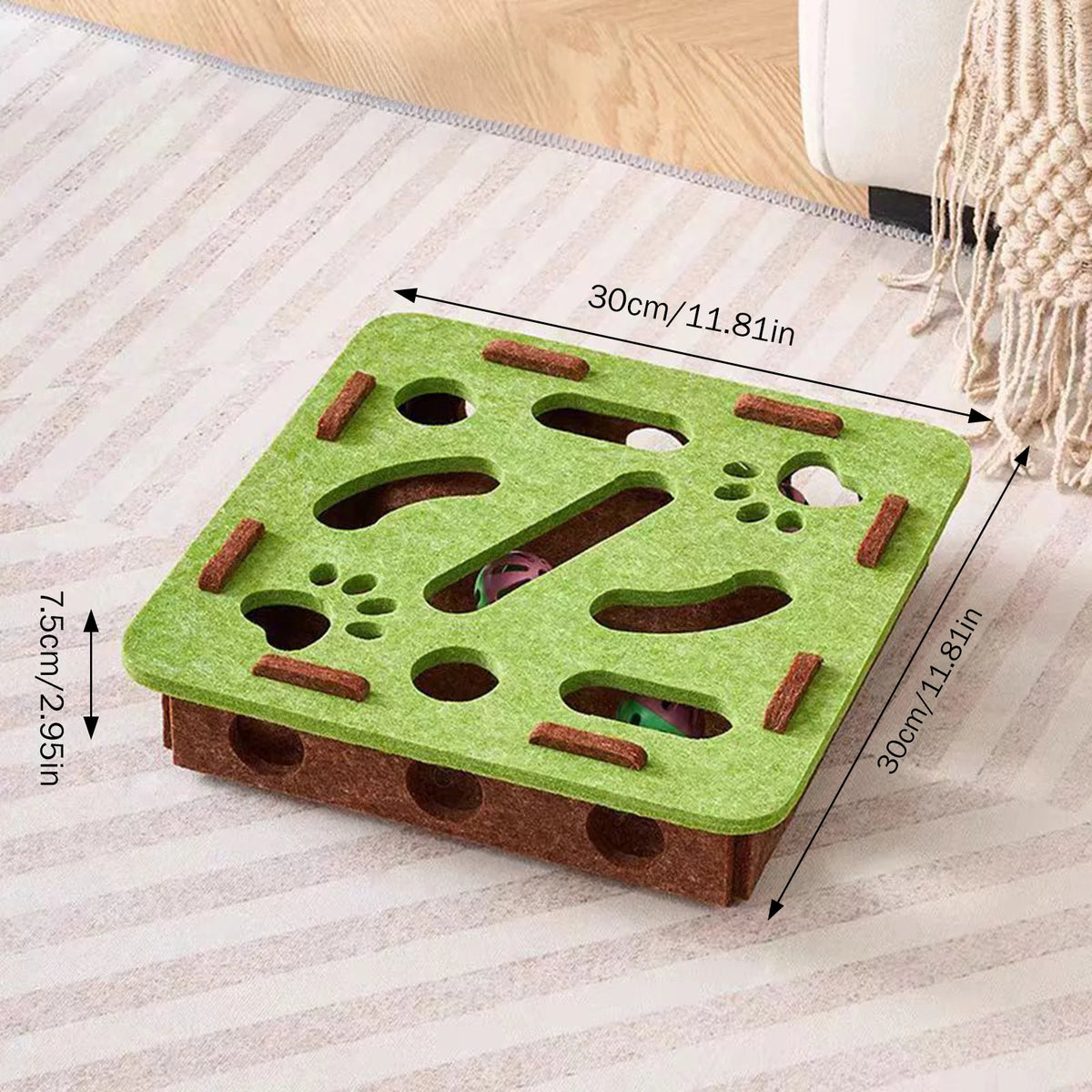 Cat Puzzle Toy Felt Puzzle Box Cat Exercise Toy With Ball Indoor Sports Entertainment Training Cat Toys For Indoor Cats