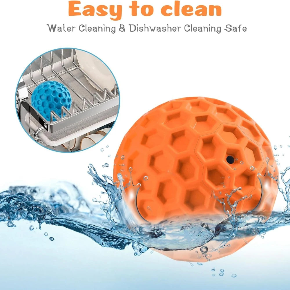 1-3pcs Indestructible Squeaky Dog Toys Interactive Dog Balls Natural Rubber Puppy Ball for Dog Chew Toys Random Color
