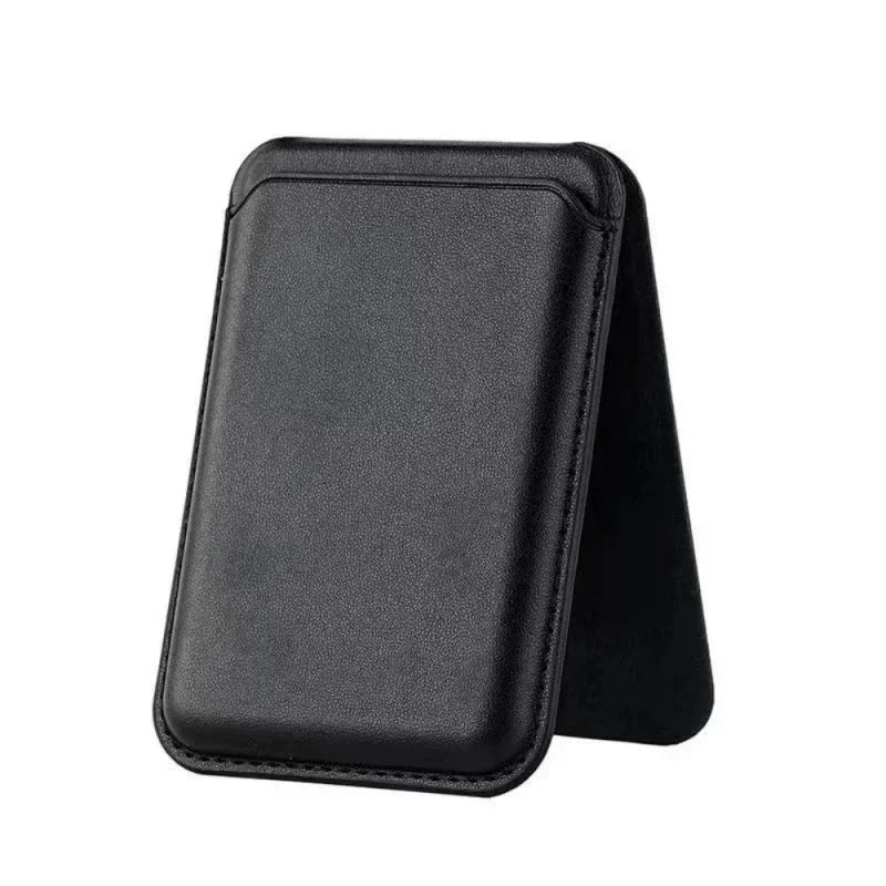 2 in 1 Magnetic Wallet Stand N52 Magnet PU Leather RFID Blocking Foldable Kickstand Hold 2 Cards Fit Smart Phone 12-16 Series