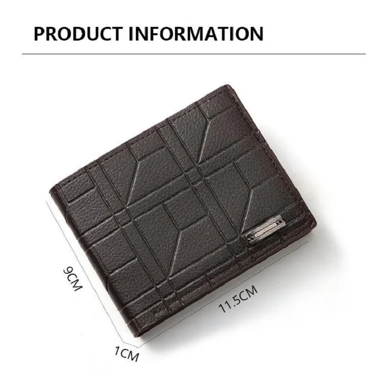 Leather Men's Wallets Slim Bifold Wallet for Men Business Casual Man Short Thin Minimalist Multi Card Holder Purse Money Clip