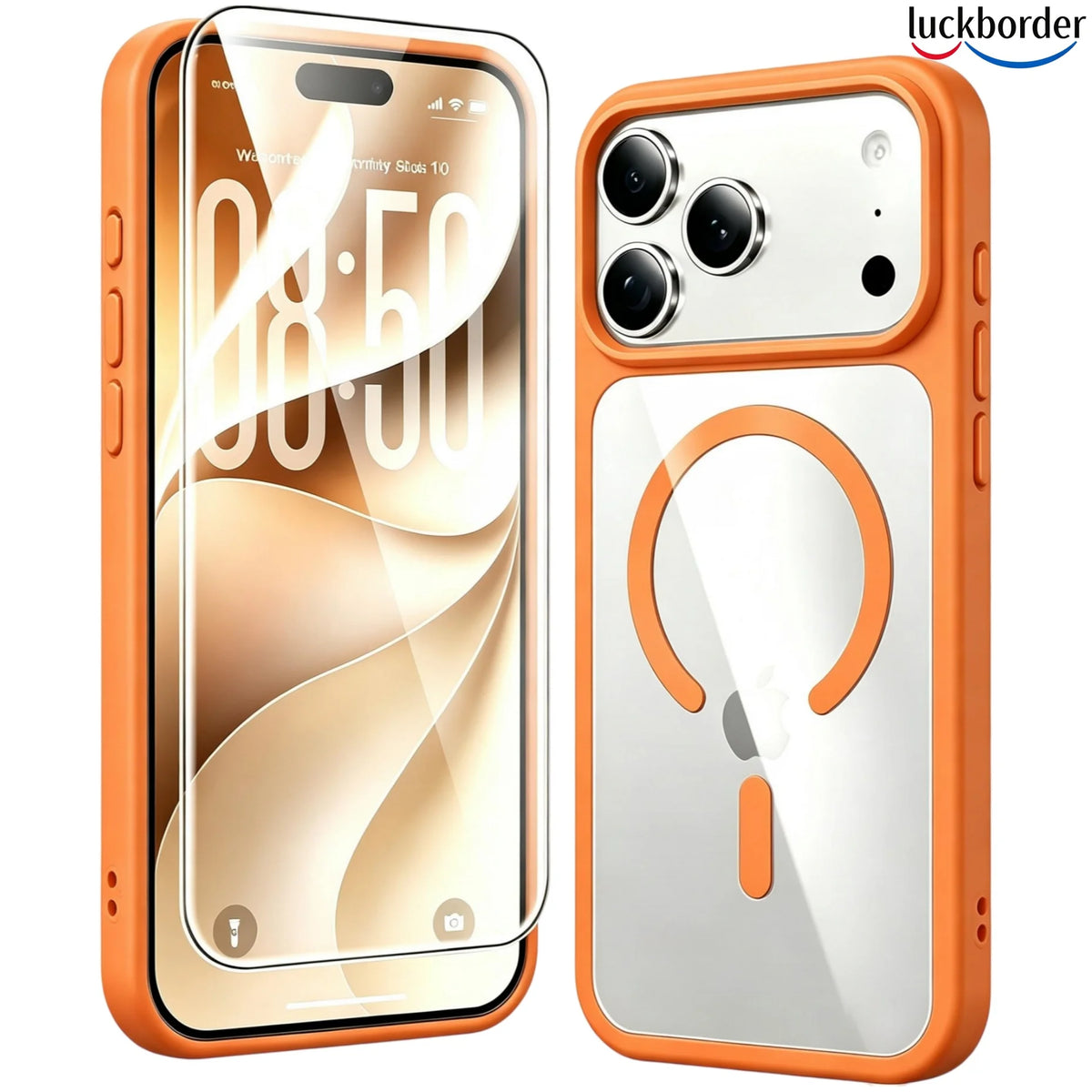 With Screen Protector Acrylic Shell Magnetic Transparent Phone Case For IPhone 18 17 Pro Max,Rugged Drop Protection Cell Cover