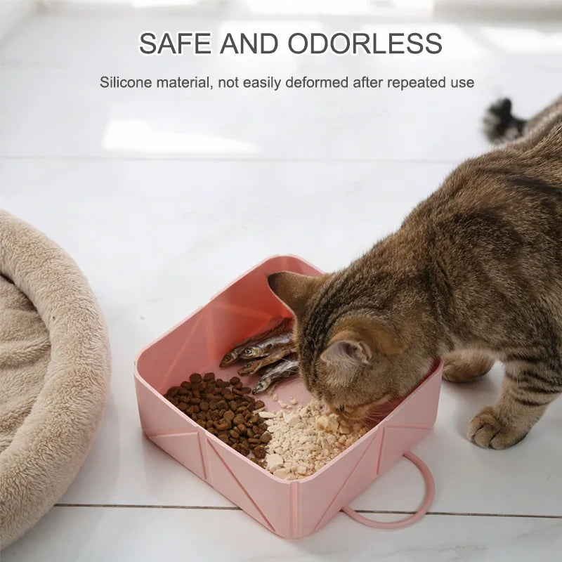 Dog Bowl Pet Travel Collapsible Bowls, Portable Foldable Cats Dogs Water Dish Puppy Bowl for  Walking Traveling Outdoors