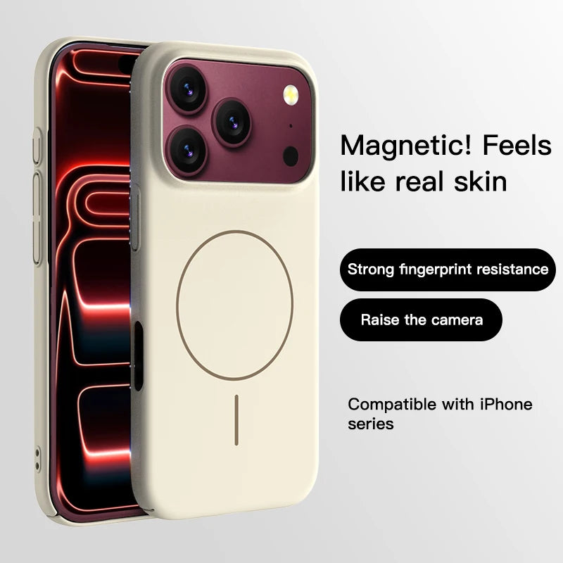 For Magsafe Wireless Charging Skin Matte PC Magnetic Case For Apple iPhone 18 Pro Max iPhone18ProMax 5G Slim Hard Back Cover
