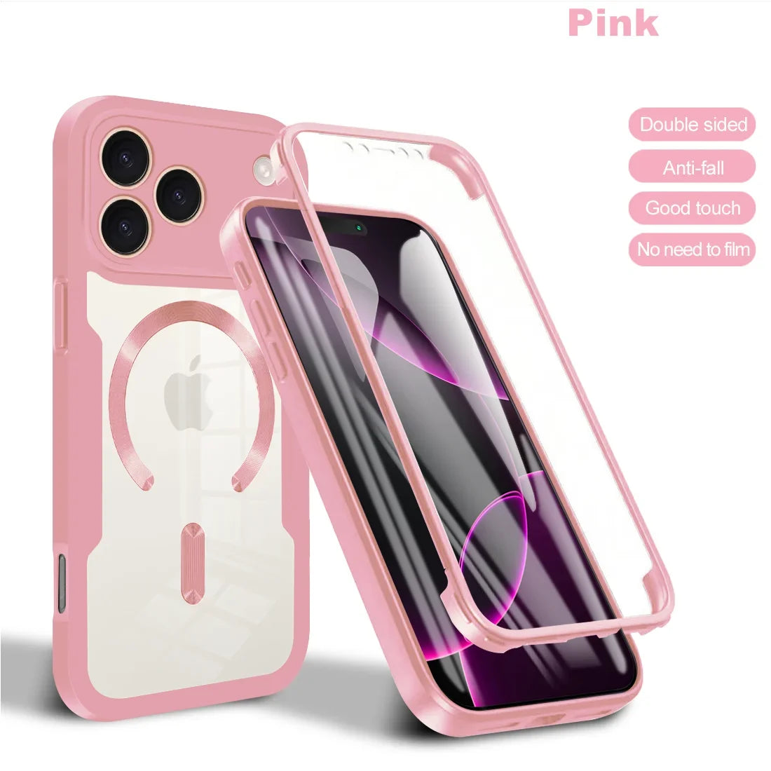 Full Body Protection Case For Apple iPhone 18 17 Pro Max Protective Cover With Screen Protector For Magsafe Wireless Charing