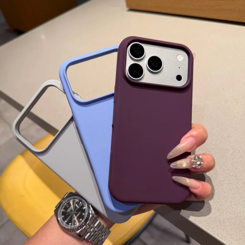 Liquid Silicone Magnetic Phone Case For 18 17 16 15 14 13 Pro Max Plus Built‑in MagSafe Microfiber Lining Soft Cover Case
