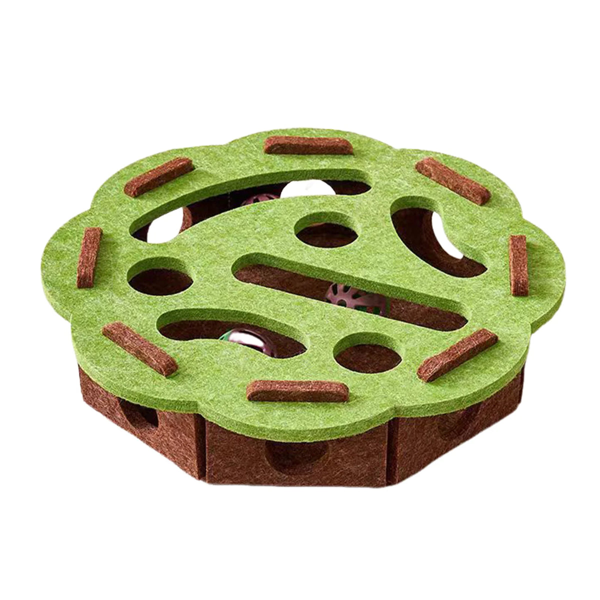 Cat Puzzle Toy Felt Puzzle Box Cat Exercise Toy With Ball Indoor Sports Entertainment Training Cat Toys For Indoor Cats