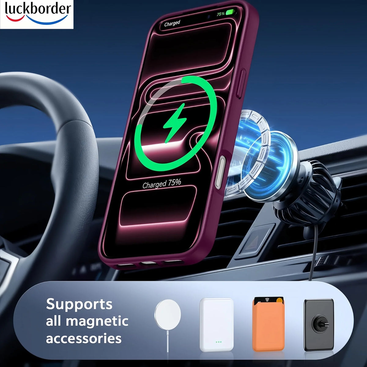 With Screen Protector Acrylic Magnetic Transparent Phone Case For iPhone 18 17 Pro Max,Slim Drop Protection Protective Cell Case