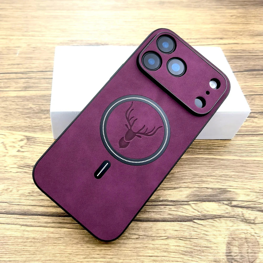 Luxury Leather Retra Case For iPhone 18 17 Air 16 E 16E 15 14 13 12 11 Pro Max 17Pro 16Pro For Magsafe Wireless Charge Covers