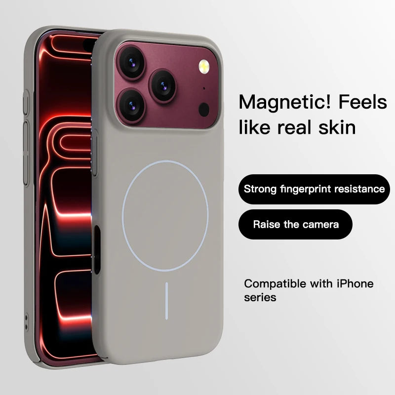 For Magsafe Wireless Charging Skin Matte PC Magnetic Case For Apple iPhone 18 Pro Max iPhone18ProMax 5G Slim Hard Back Cover