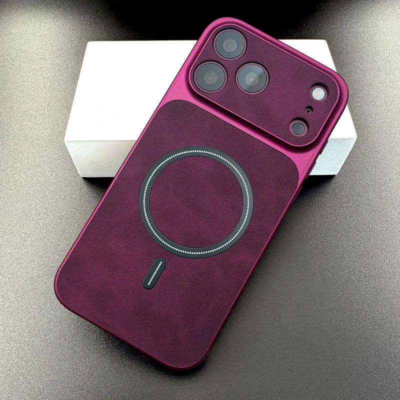Luxury Retra Faux Leather Case For iPhone 18 17 16 15 14 13 Pro Max 17Pro 16Pro 15Pro 14Pro for Magsafe Wireless Charge Cover